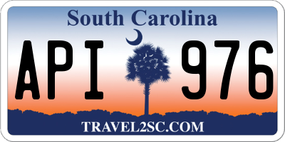 SC license plate API976