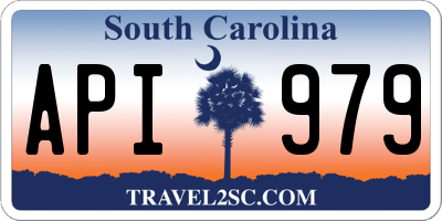 SC license plate API979