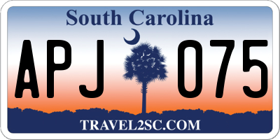 SC license plate APJ075