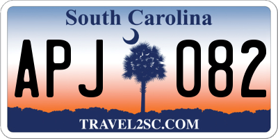 SC license plate APJ082