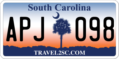 SC license plate APJ098