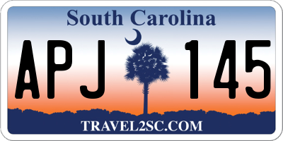 SC license plate APJ145