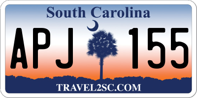 SC license plate APJ155