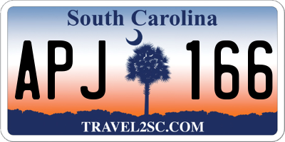 SC license plate APJ166
