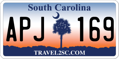 SC license plate APJ169