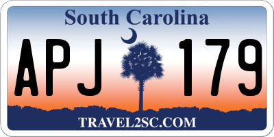 SC license plate APJ179