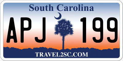 SC license plate APJ199