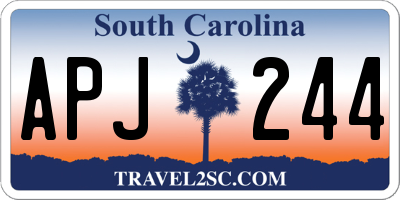 SC license plate APJ244