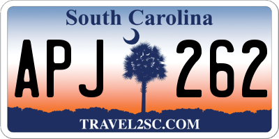 SC license plate APJ262