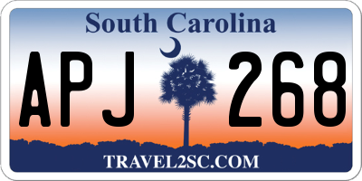 SC license plate APJ268