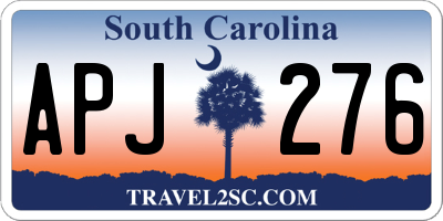 SC license plate APJ276