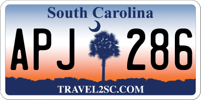 SC license plate APJ286
