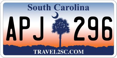 SC license plate APJ296