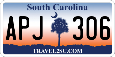 SC license plate APJ306