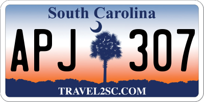 SC license plate APJ307