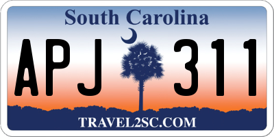 SC license plate APJ311