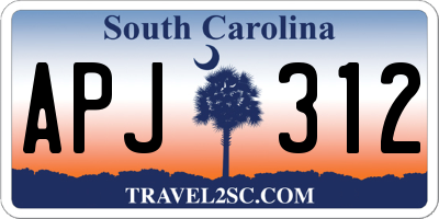 SC license plate APJ312