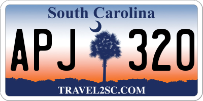 SC license plate APJ320