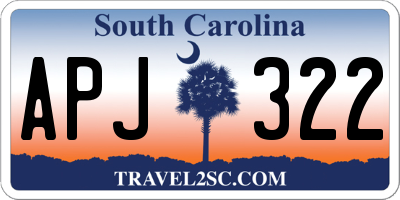 SC license plate APJ322