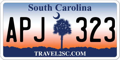 SC license plate APJ323