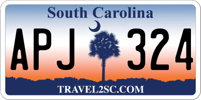 SC license plate APJ324