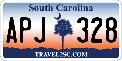 SC license plate APJ328