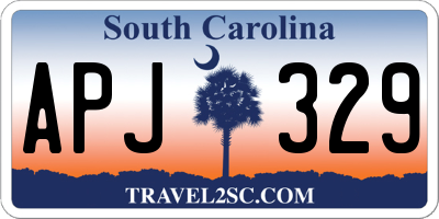 SC license plate APJ329