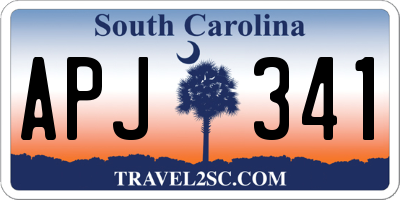 SC license plate APJ341