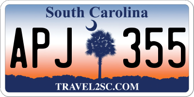 SC license plate APJ355