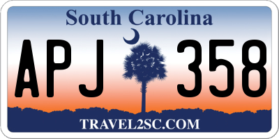SC license plate APJ358