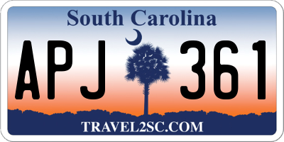 SC license plate APJ361