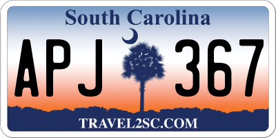 SC license plate APJ367