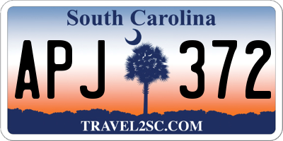 SC license plate APJ372