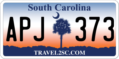 SC license plate APJ373