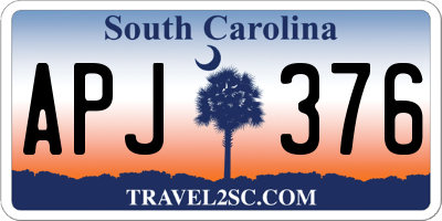 SC license plate APJ376