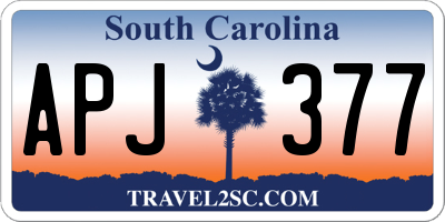 SC license plate APJ377