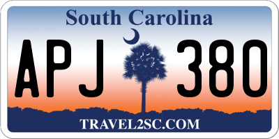 SC license plate APJ380