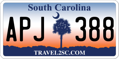 SC license plate APJ388