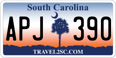 SC license plate APJ390