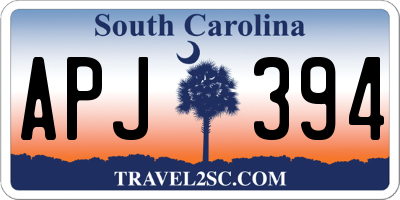SC license plate APJ394
