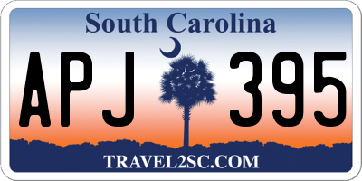 SC license plate APJ395