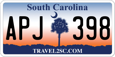 SC license plate APJ398
