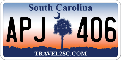 SC license plate APJ406
