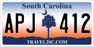 SC license plate APJ412