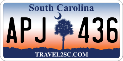 SC license plate APJ436