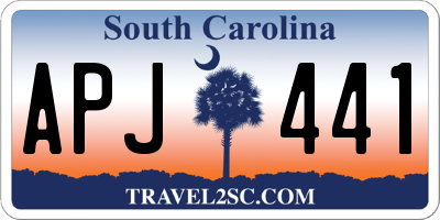 SC license plate APJ441