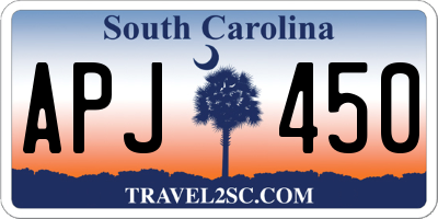 SC license plate APJ450