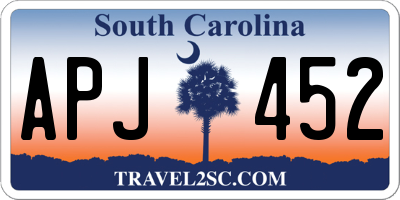 SC license plate APJ452