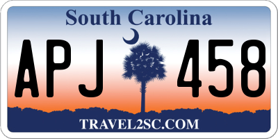 SC license plate APJ458
