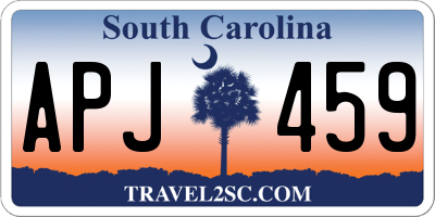SC license plate APJ459